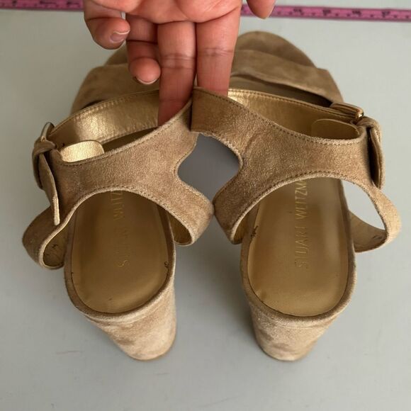 Stuart Weitzman Suede Platform Sandals Size 7.5 - Picture 6 of 11